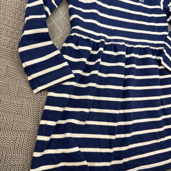 Vineyard Vines Navy and White Striped Turtleneck Girls Dress ~ 4T - Picture 4 of 12